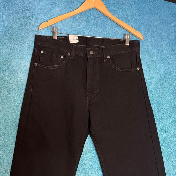 Levi’s 505 Men’s Jeans 33x34 Black Regular Fit 100% Cotton NWT Made in Egypt - Picture 2 of 16